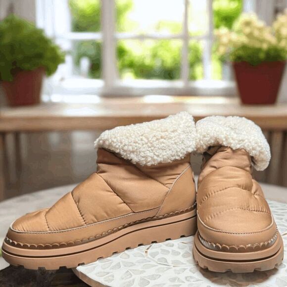 Sam Edelman Ozie Insulated Quilted Sherpa Fold‑Over Puffer Winter Boots Women’s - Picture 9 of 13